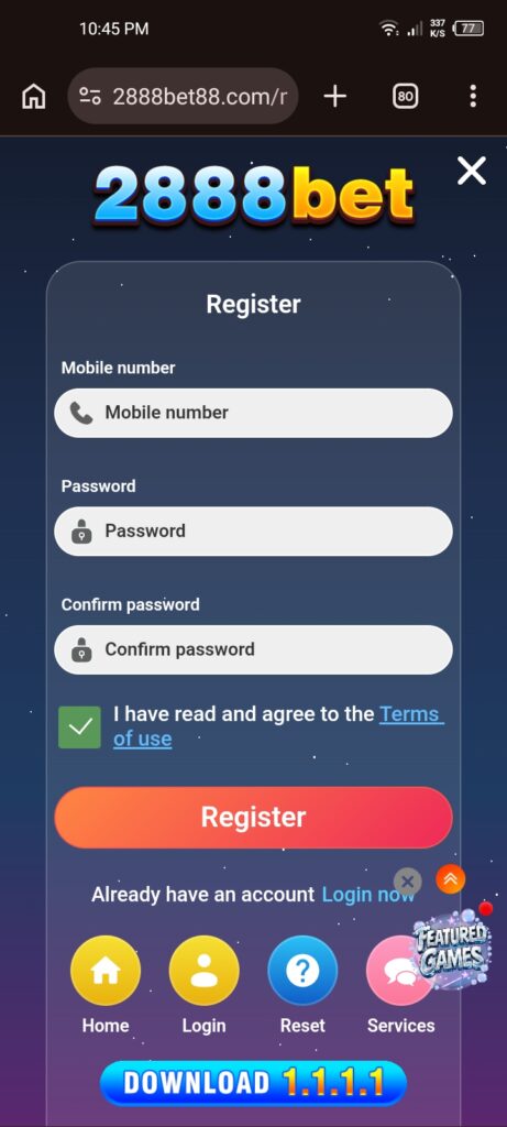 2888pak game Register